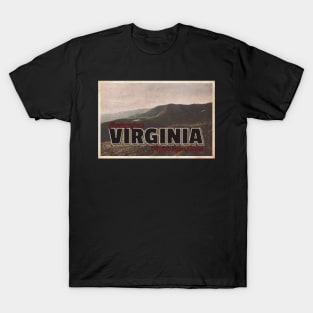 Greetings from Virginia - Vintage Travel Postcard Design T-Shirt